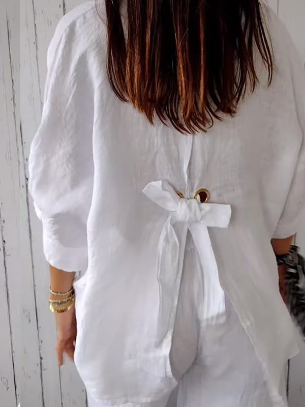 Women's Casual Relaxed Linen Top