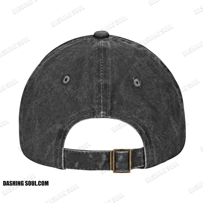 Unisex 100% Cotton Octopus Japanese Calligraphy Vintage Print Cap