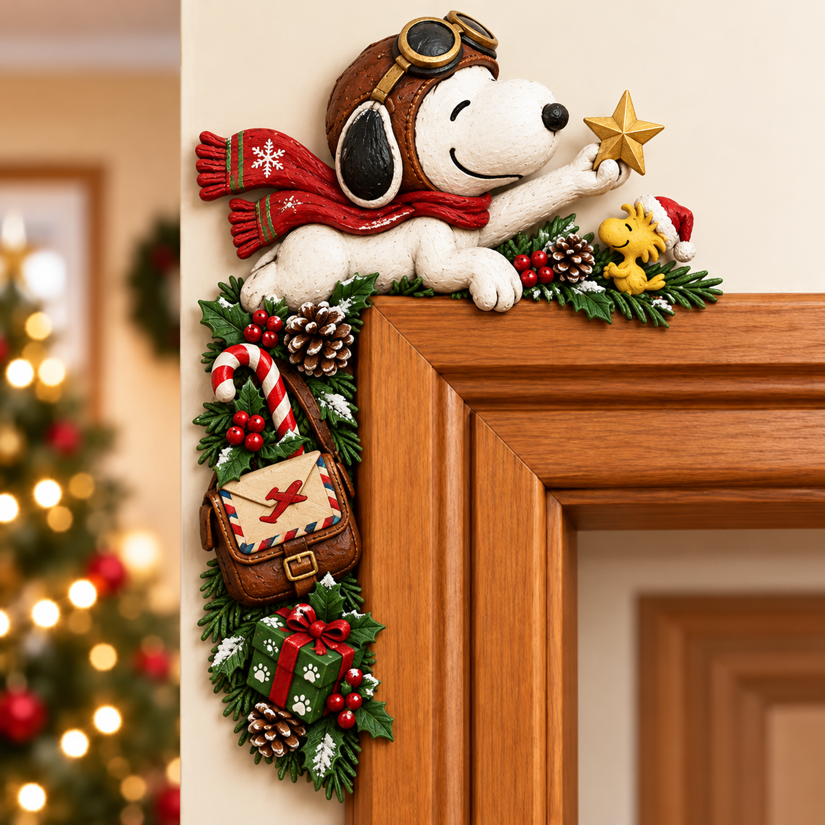 🎄🐾 Don’t Leave That Corner Empty — Snoopy Peekaboo Door Frame Corner Decor