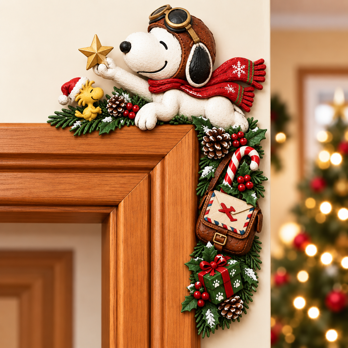 🎄🐾 Don’t Leave That Corner Empty — Snoopy Peekaboo Door Frame Corner Decor