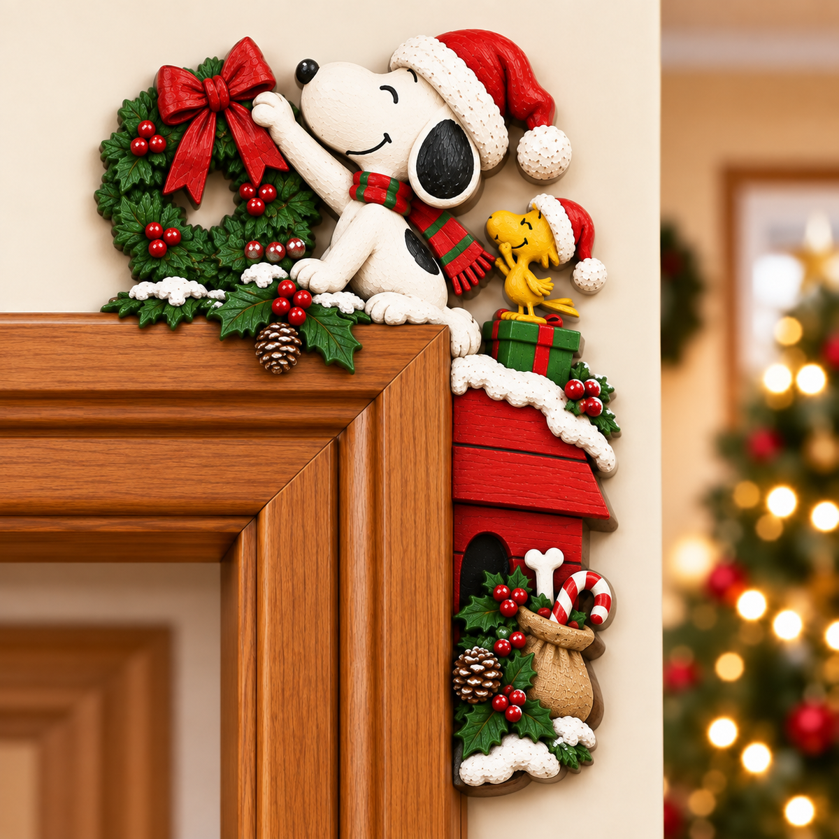 🎄🐾 Don’t Leave That Corner Empty — Snoopy Peekaboo Door Frame Corner Decor